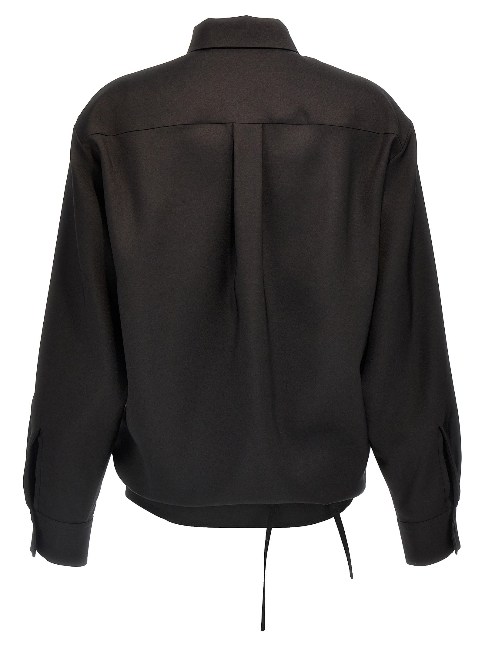 Blouse by Valentino Garavani for women in mohair wool & silk black, featuring a nuanced and nuanced for a sophisticated finish.