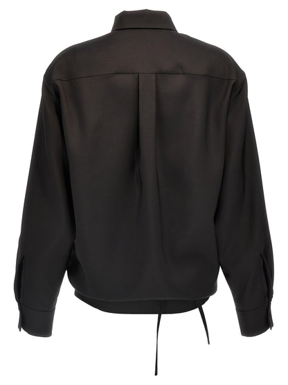 Blouse by Valentino Garavani for women in mohair wool & silk black, featuring a nuanced and nuanced for a sophisticated finish.