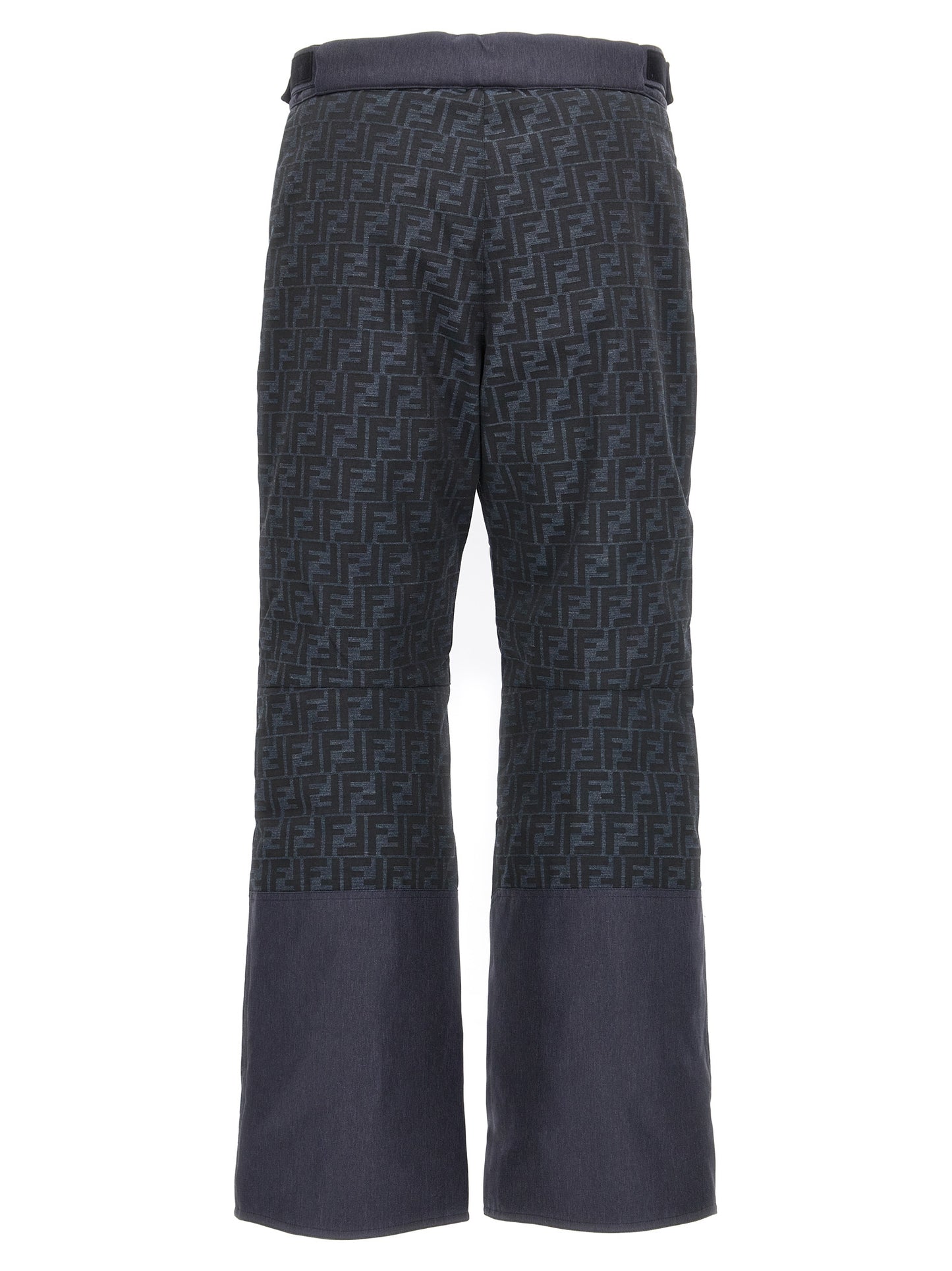 Snow-Ski Pants by Fendi for men in polyamide polyester & denim blue & jacquard features a on trend silhouette, showcasing advanced for an elevated slope look.