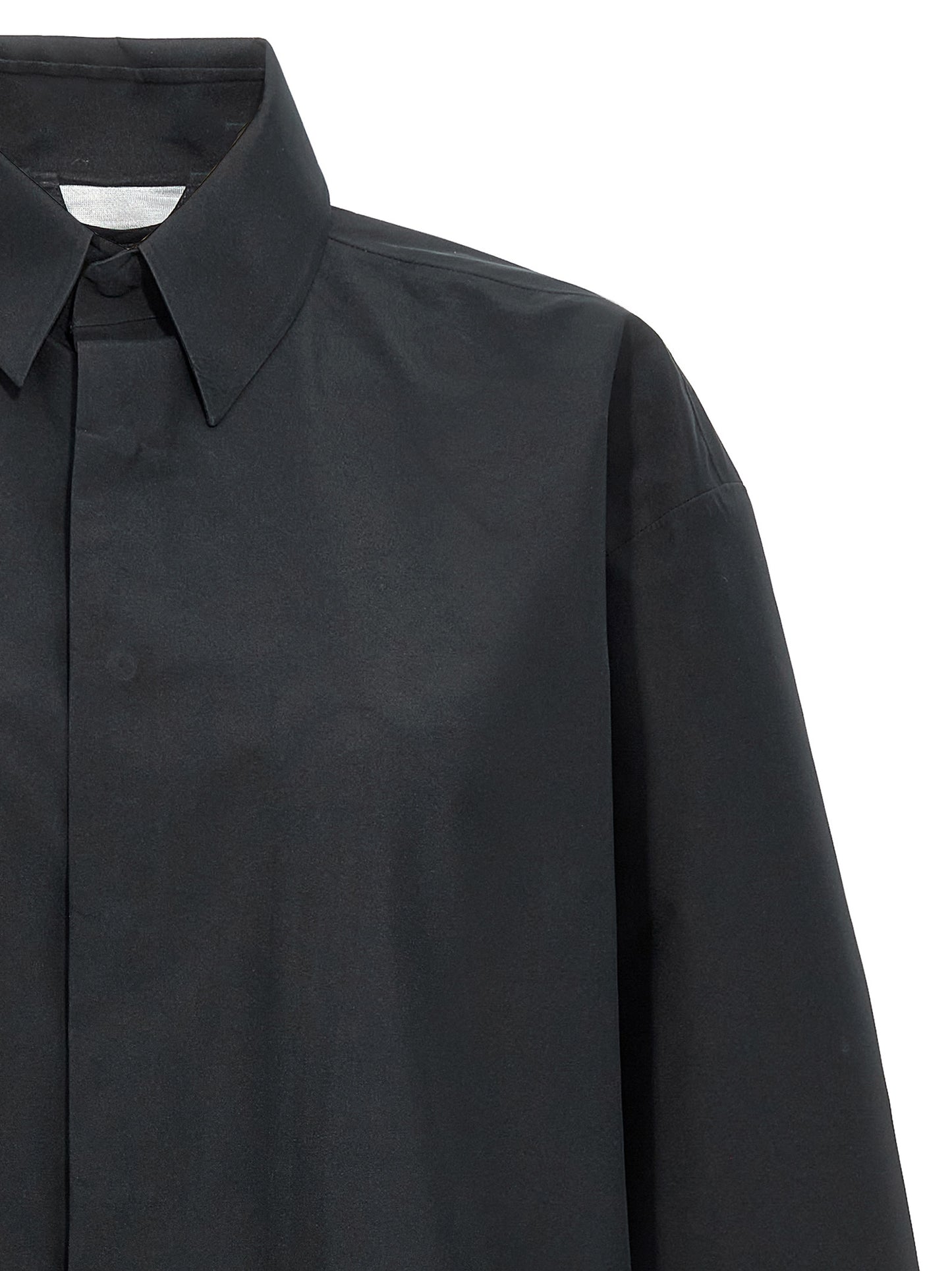 Blouse by MM6 Maison Margiela for women in polyester black features an polished silhouette, showcasing a sophisticated and detail for a truly polished finish.