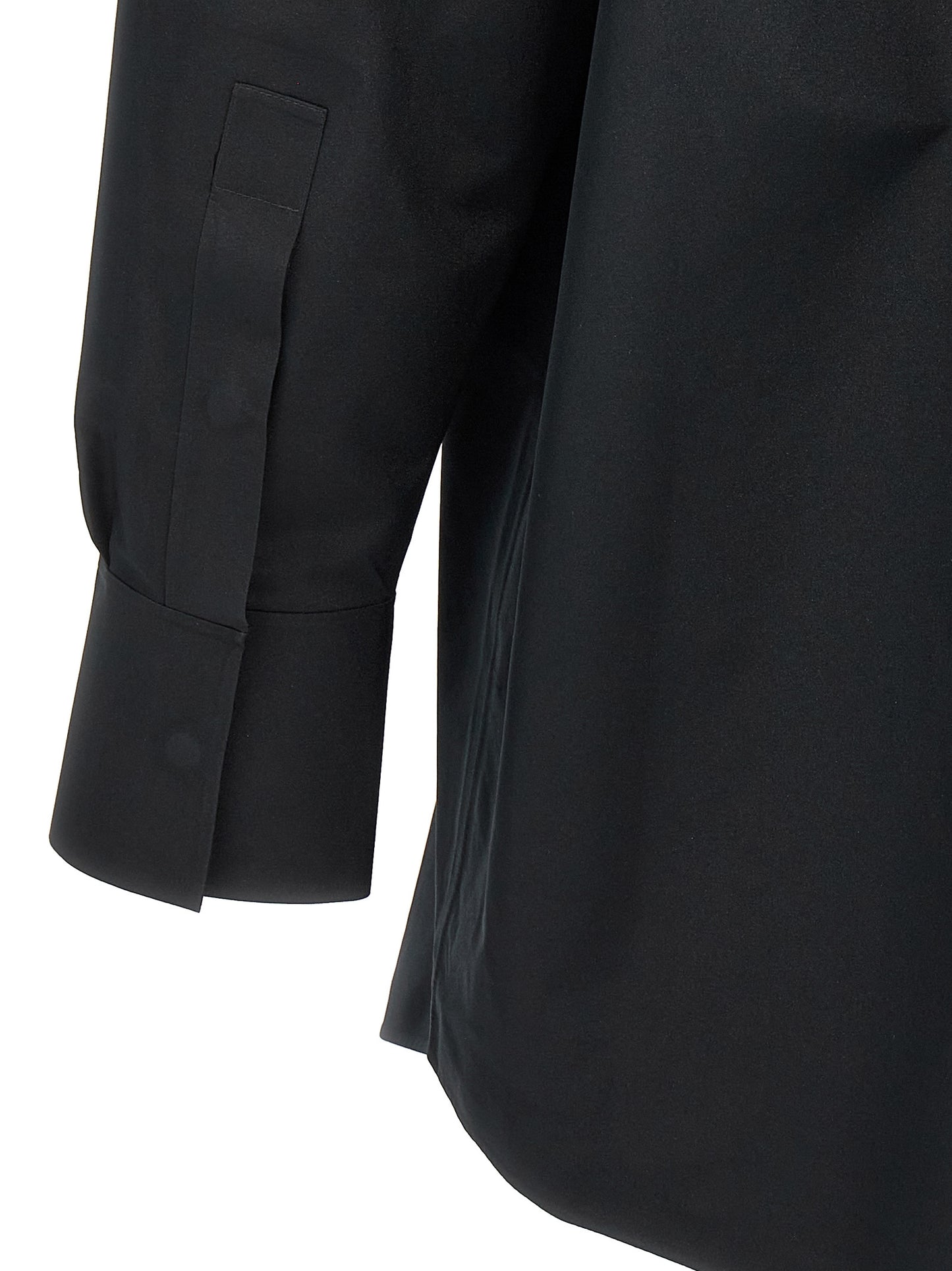 Blouse by MM6 Maison Margiela for women in polyester black showcases a sublime silhouette, artfully detailed with a sublime and for a sophisticated, sublime finish.