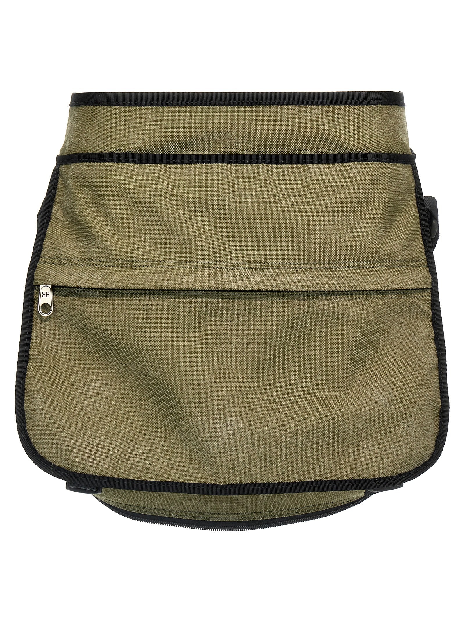 Skirt by Balenciaga for women in nylon bicolour & green showcases a sultry silhouette, elegantly defined by its mini long and the sophisticated sultry design of the Women's Nylon Mini Long Skirt.