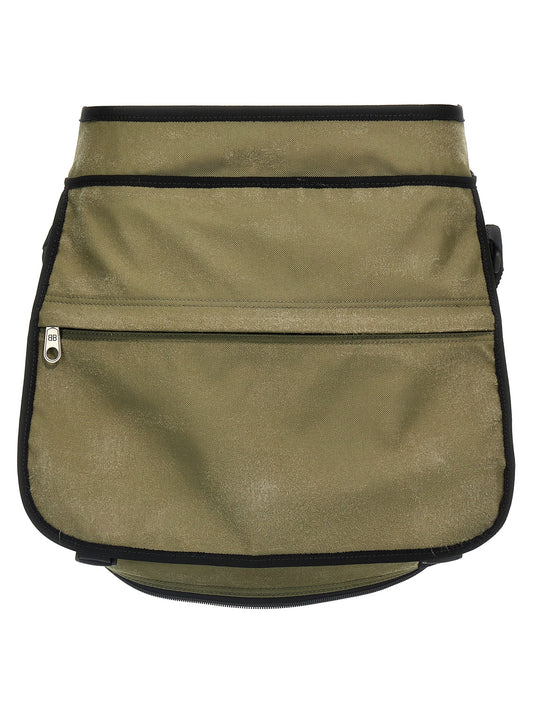 Skirt by Balenciaga for women in nylon bicolour & green showcases a sultry silhouette, elegantly defined by its mini long and the sophisticated sultry design of the Women's Nylon Mini Long Skirt.