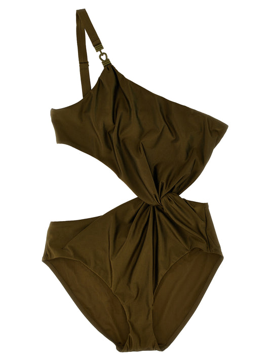 One-Piece Swimsuit by Zimmermann for women in stretch polyamide bicolour & green features an jaw dropping silhouette, showcasing the jaw dropping Women's Stretch Polyamide One-Piece Swimsuit design with a sophisticated cut for a jaw dropping finish.