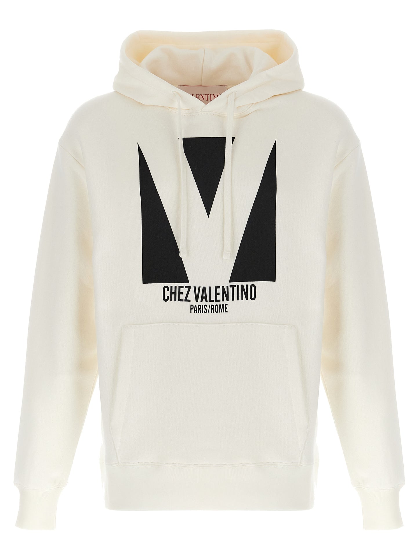 Sweatshirt Hoodie by Valentino Garavani for men in cotton white & print features an luminous silhouette, showcasing a sophisticated hooded neckline and for a truly luminous look.
