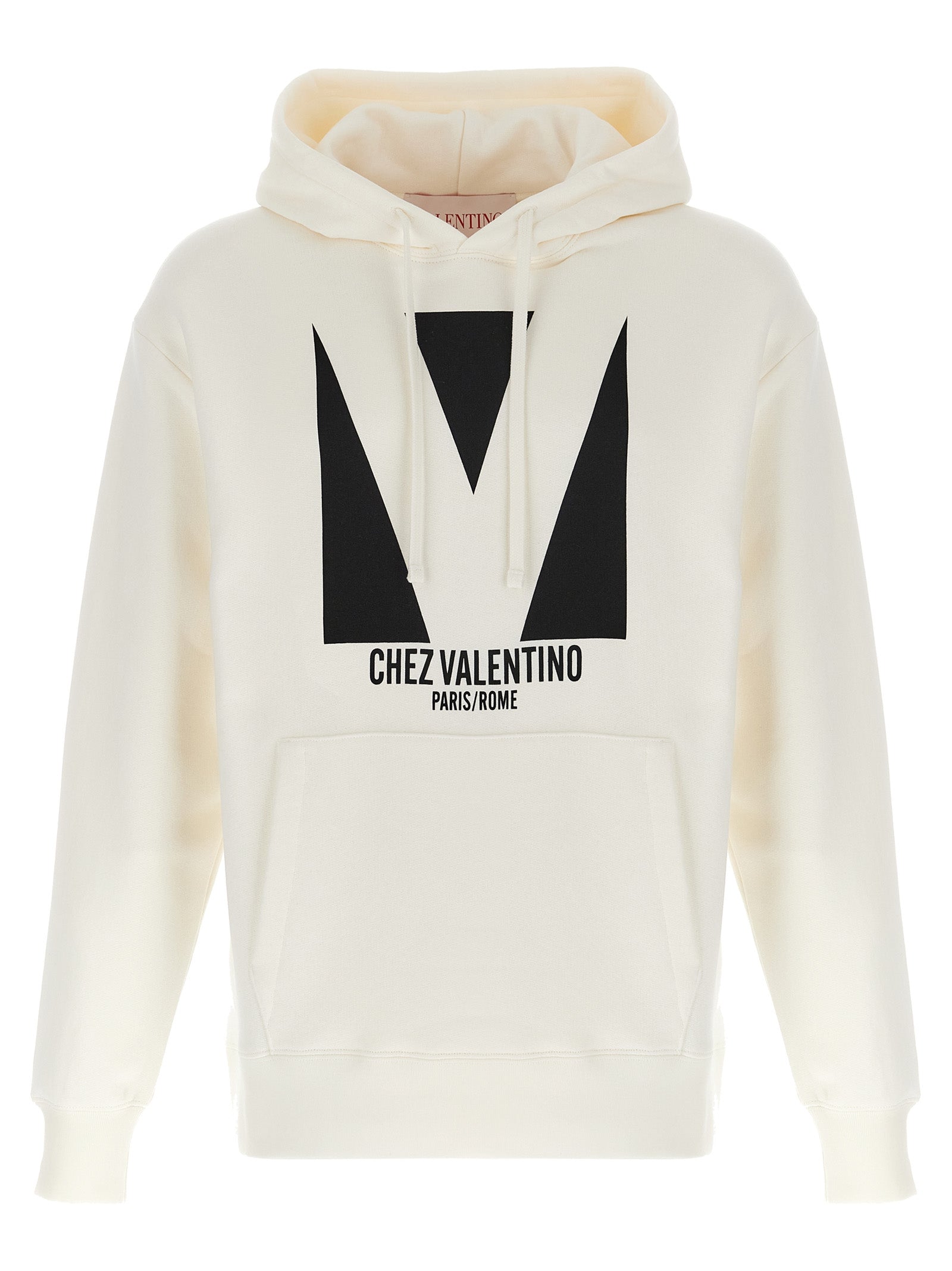 Sweatshirt Hoodie by Valentino Garavani for men in cotton white & print features an luminous silhouette, showcasing a sophisticated hooded neckline and for a truly luminous look.