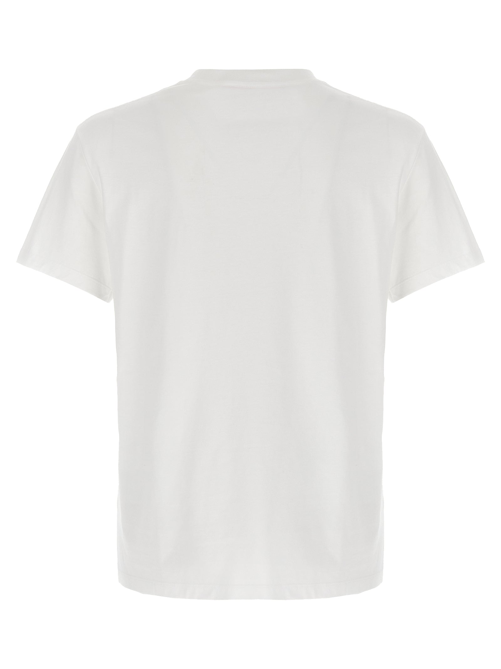 T-Shirt by Valentino Garavani for men in cotton white features a plush silhouette, showcasing a sophisticated crew neckline and for a truly plush finish.