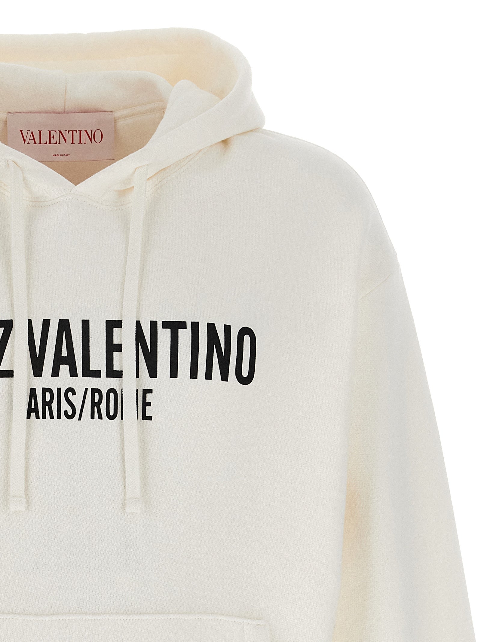 Sweatshirt Hoodie by Valentino Garavani for men in cotton white & print features a edgy silhouette, detailed with a edgy hooded neckline and for a refined finish.