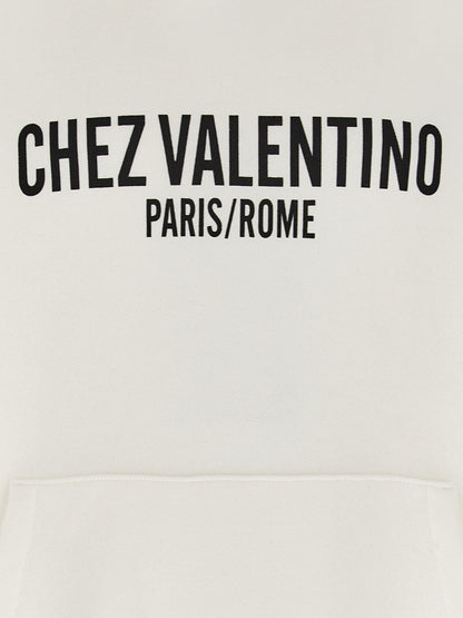Sweatshirt Hoodie by Valentino Garavani for men in cotton white & print features a edgy silhouette, detailed with a edgy and for a refined finish.