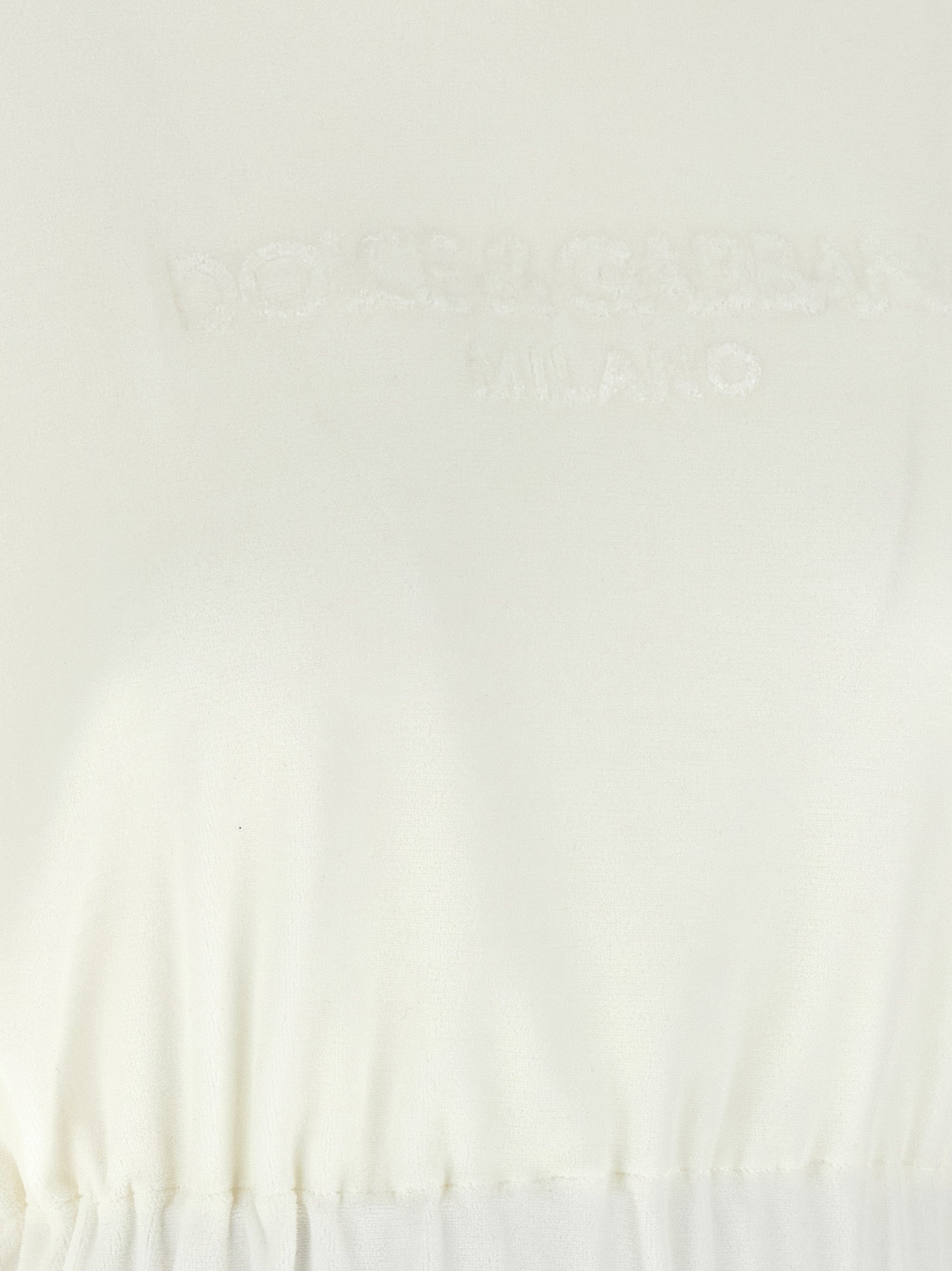 T-Shirt by Dolce & Gabbana for women in polyamide cotton white showcases a dramatic silhouette, elegantly detailed with a dramatic and for a truly dramatic finish.
