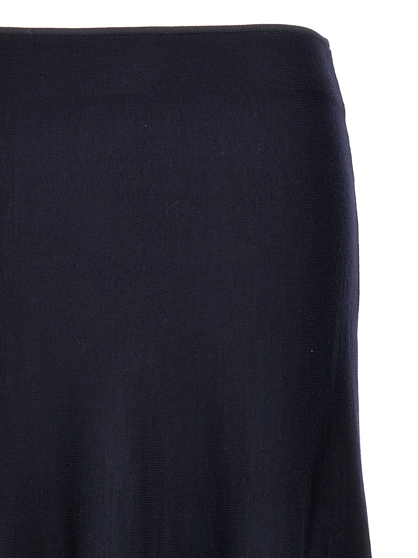 Skirt by Khaite for women in polyamide wool blue features a sublime silhouette, showcasing the sublime design of the 9 To 5 Women's Polyamide Wool Midi Skirt in a sophisticated midi.