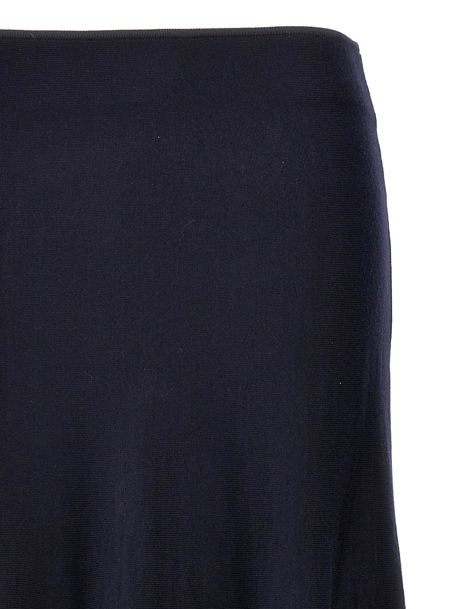Skirt by Khaite for women in polyamide wool blue features a sublime silhouette, showcasing the sublime design of the 9 To 5 Women's Polyamide Wool Midi Skirt in a sophisticated midi.