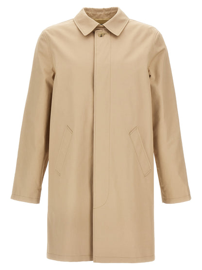 A.P.C. Men's Single Breasted Cotton Trench Coat - Beige