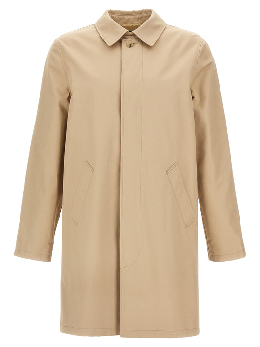 A.P.C. Men's Single Breasted Cotton Trench Coat - Beige