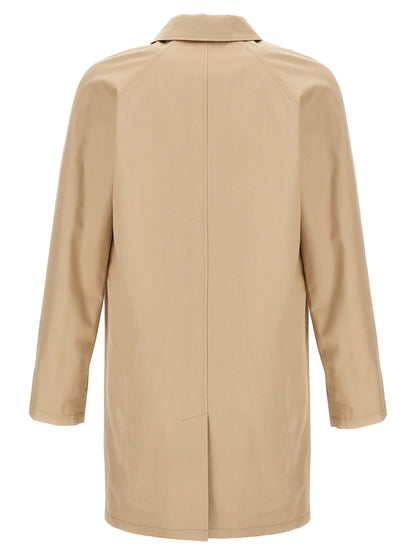 A.P.C. Men's Single Breasted Cotton Trench Coat - Beige