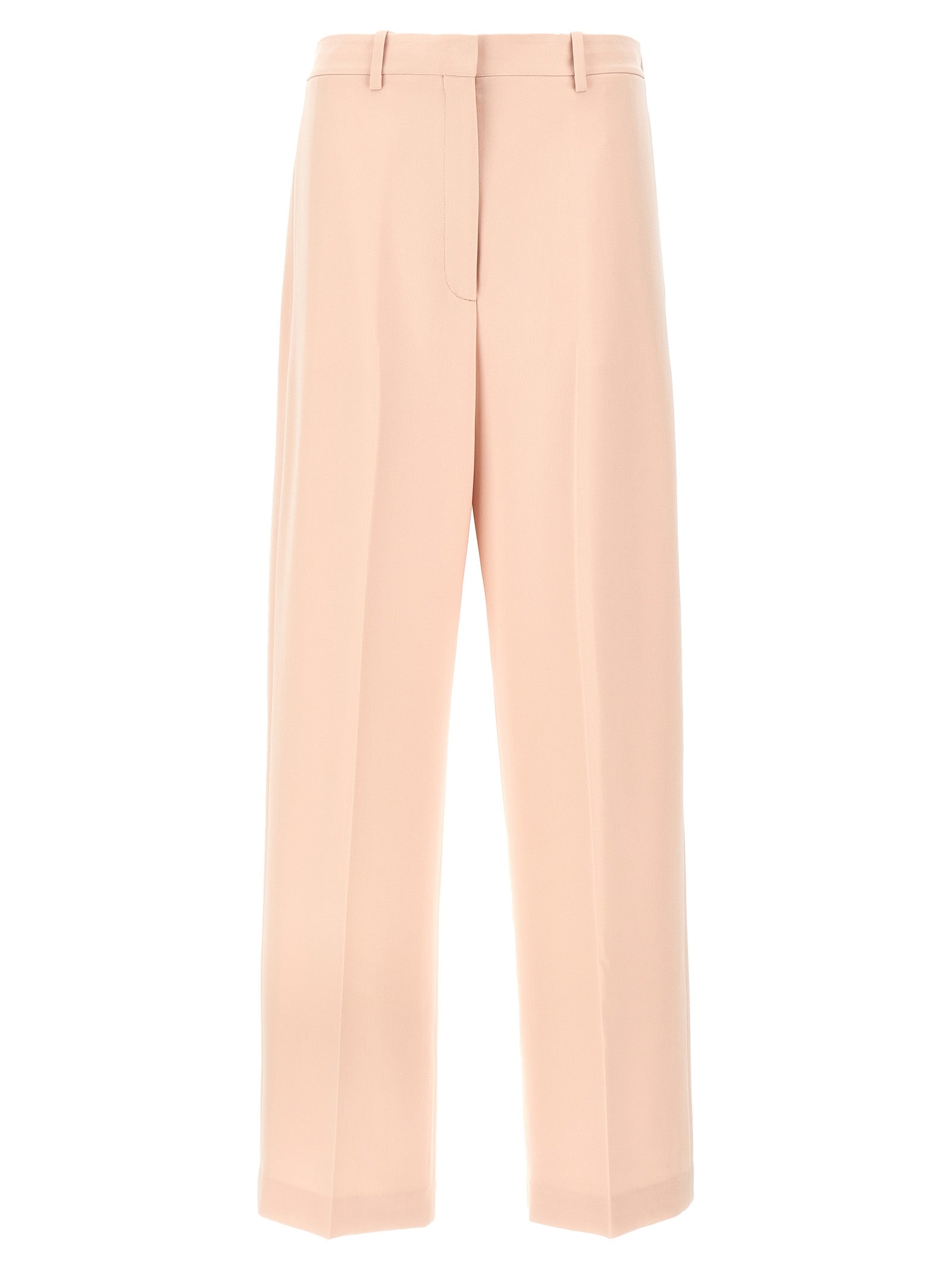 Trousers by Theory for women in polyester multicolor & pink features an sartorial silhouette, showcasing a precise straight-leg and long with a sartorial for a refined look.