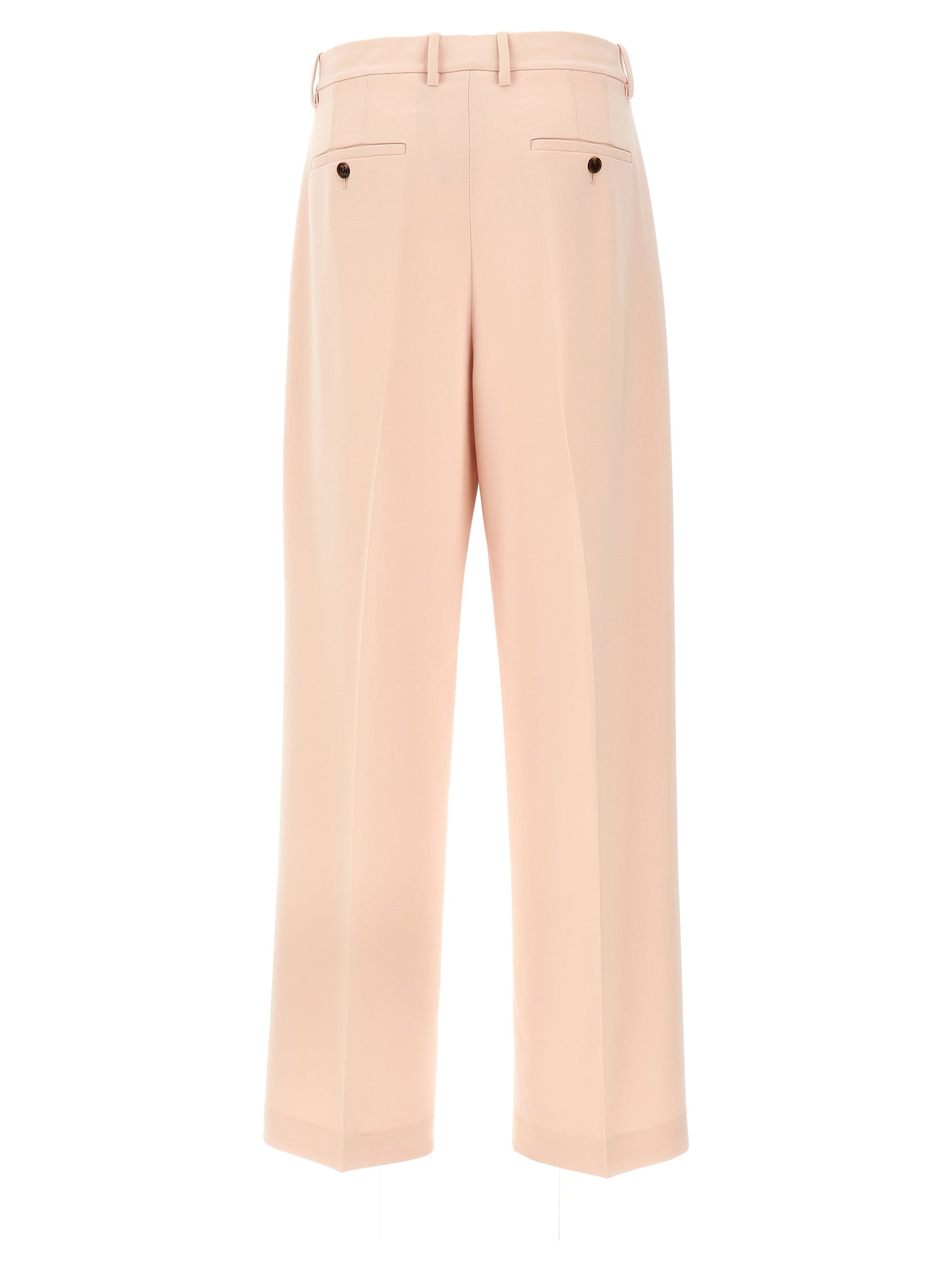 Trousers by Theory for women in polyester multicolor & pink features a sculptural silhouette, showcasing a sculptural straight-leg and long with a sophisticated for a sculptural finish.