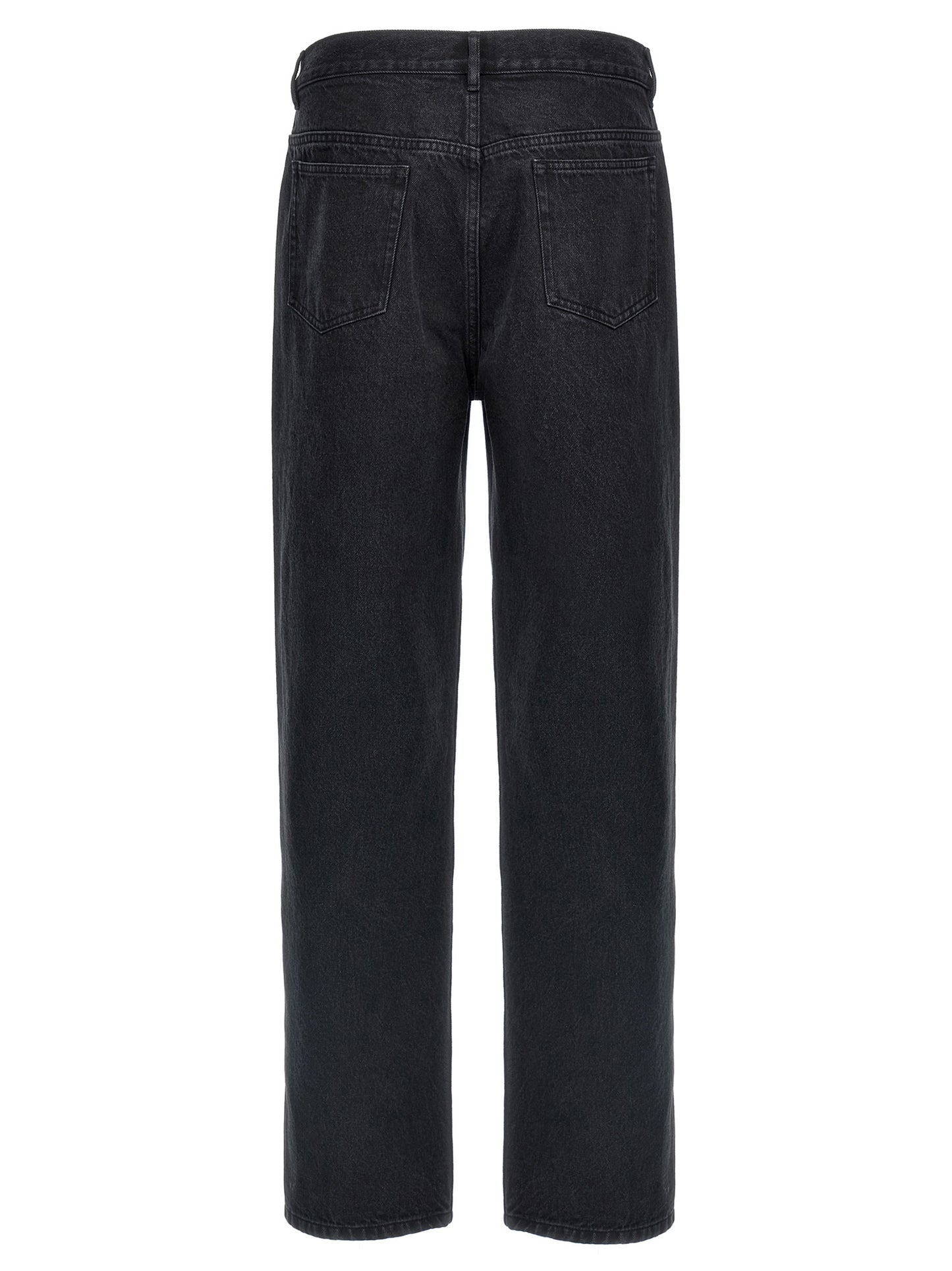 Jeans by A.P.C. for men in denim cotton black features a refined silhouette with a refined straight-leg & wide, defined by a high rise and a refined long for a refined finish.
