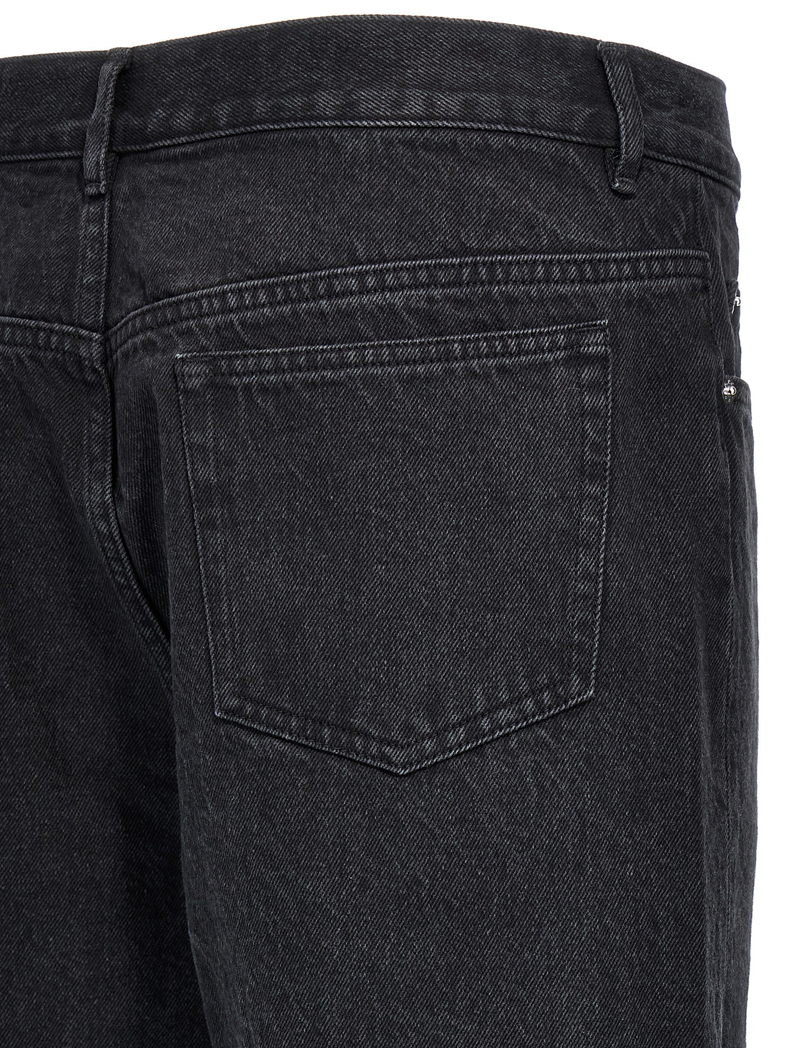 Jeans by A.P.C. for men in denim cotton black features an sartorial straight-leg & wide and long with a high rise cut for a sartorial finish.