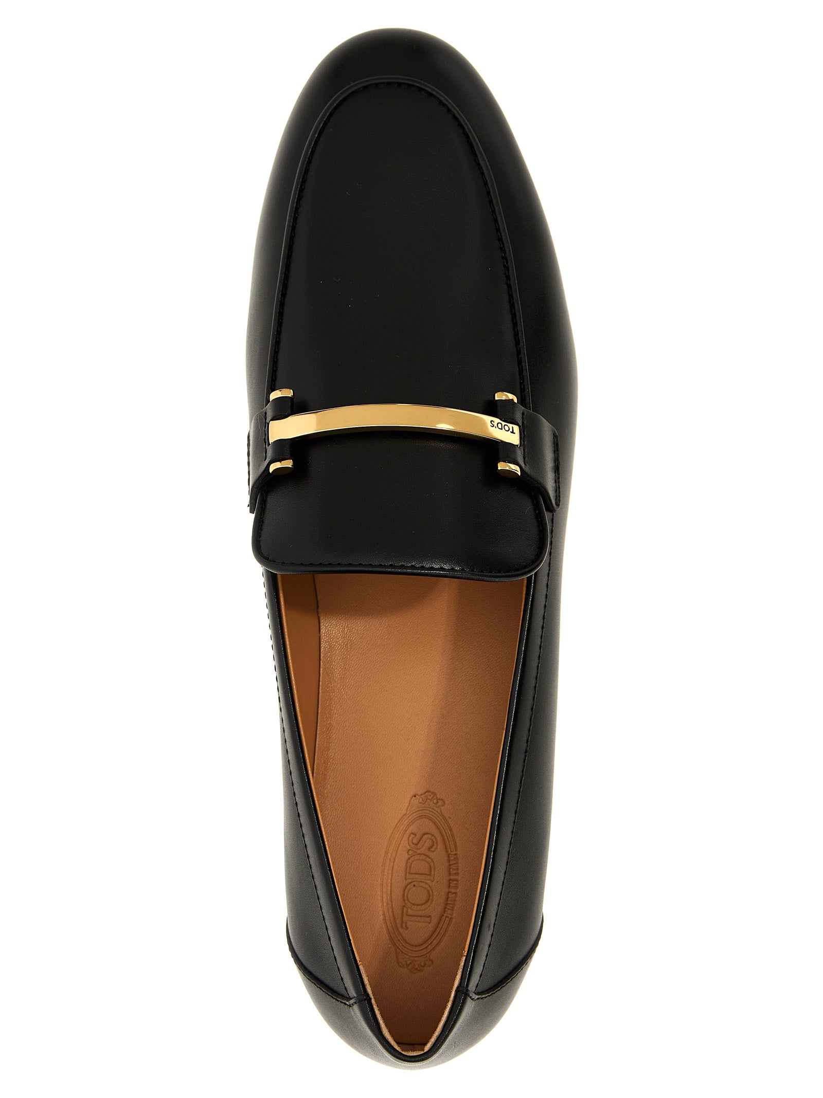 This Flat Loafer Slip-On Shoes by Tod's for women in calfskin leather black features an exquisite silhouette from the Women's Calfskin Leather Flat Loafer Slip-On Shoes collection, defined by a sophisticated flat and elegant .