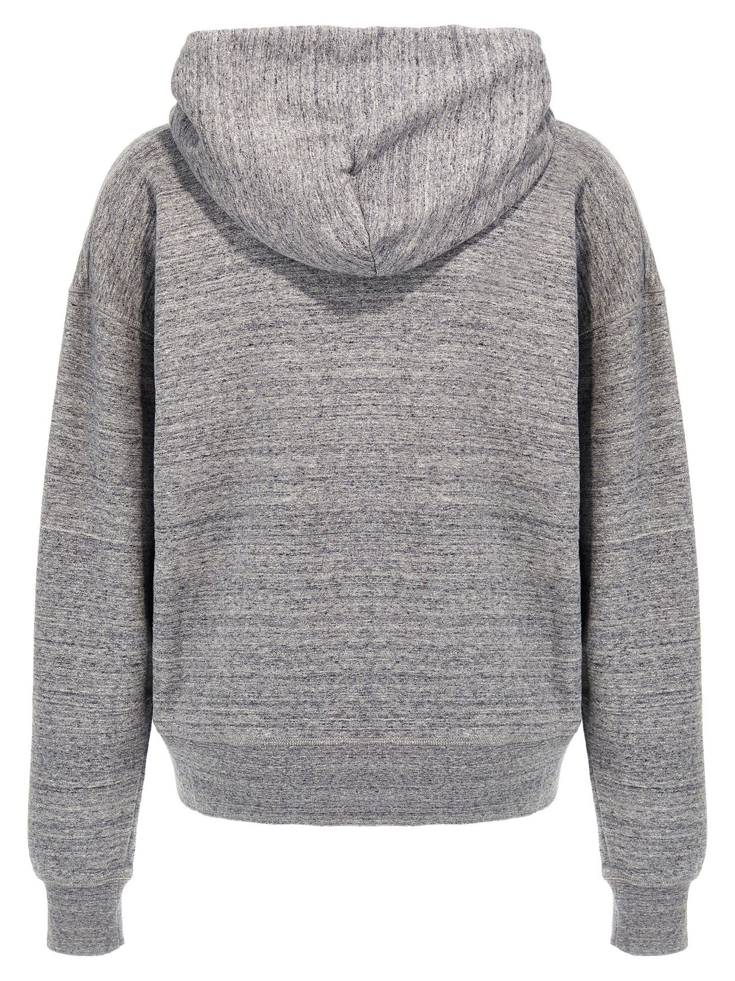 Sweatshirt Hoodie by Dsquared² for men in cotton gray features a edgy silhouette, detailed with a edgy hooded neckline and for a refined finish.