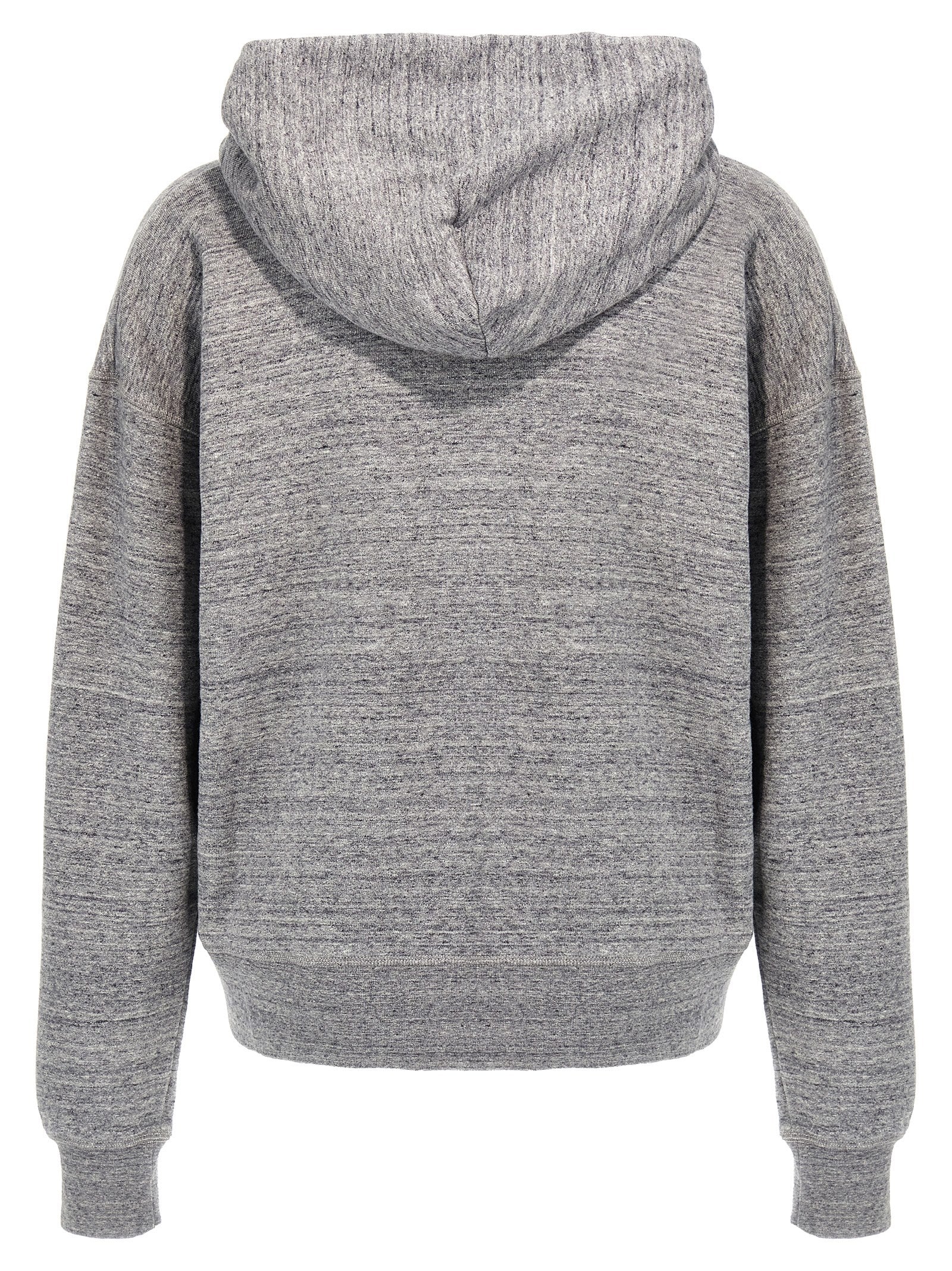 Sweatshirt Hoodie by Dsquared² for men in cotton gray features a edgy silhouette, detailed with a edgy hooded neckline and for a refined finish.