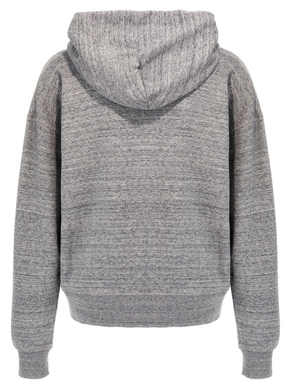 Sweatshirt Hoodie by Dsquared² for men in cotton gray features a edgy silhouette, detailed with a edgy hooded neckline and for a refined finish.