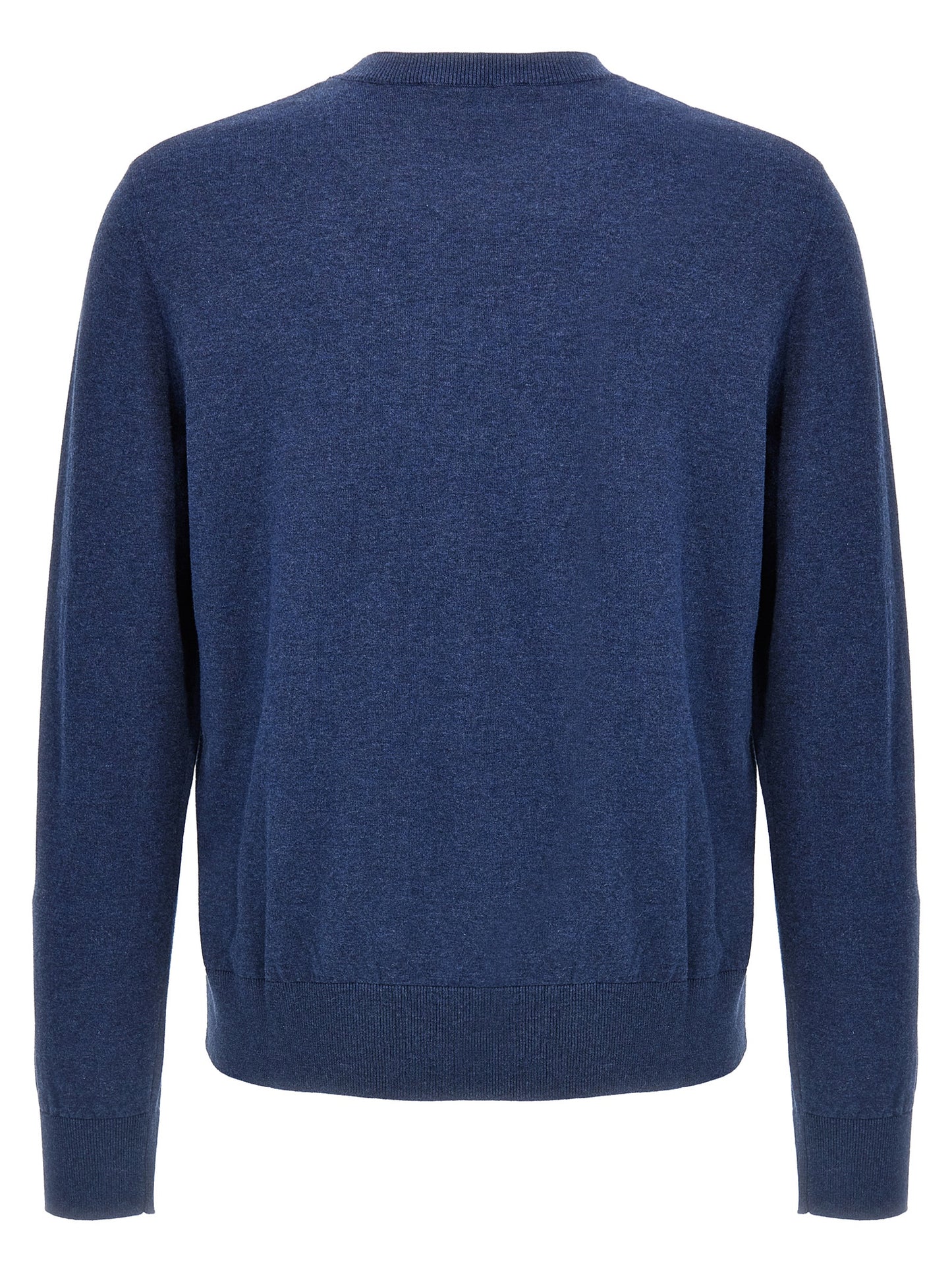 Cardigan by Dsquared² for men in cotton blue presents a textural silhouette, artfully finished with a textural crew neckline and for a sophisticated, textural look.