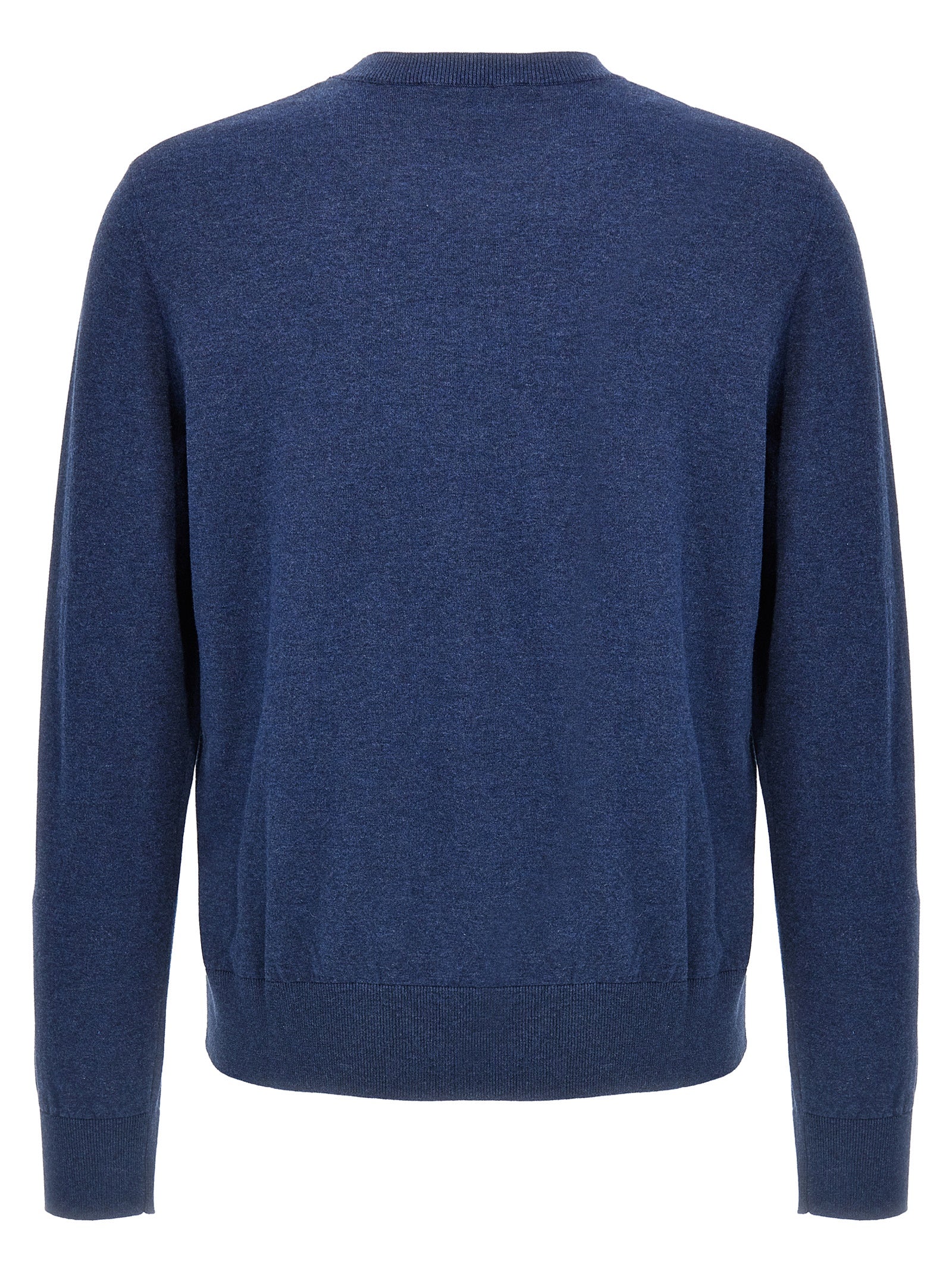 Cardigan by Dsquared² for men in cotton blue presents a textural silhouette, artfully finished with a textural crew neckline and for a sophisticated, textural look.
