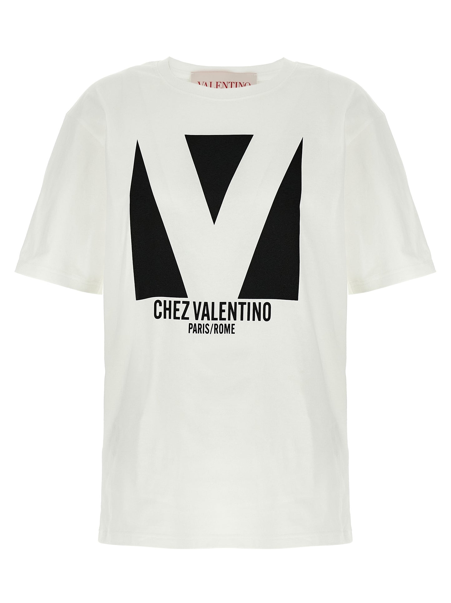 T-Shirt by Valentino Garavani for women in cotton white & print features a plush silhouette, showcasing a sophisticated and for a truly plush finish.