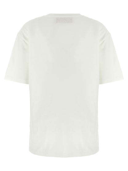 T-Shirt by Valentino Garavani for women in cotton white & print features an edgy silhouette, meticulously detailed with a sophisticated and for a truly edgy finish.