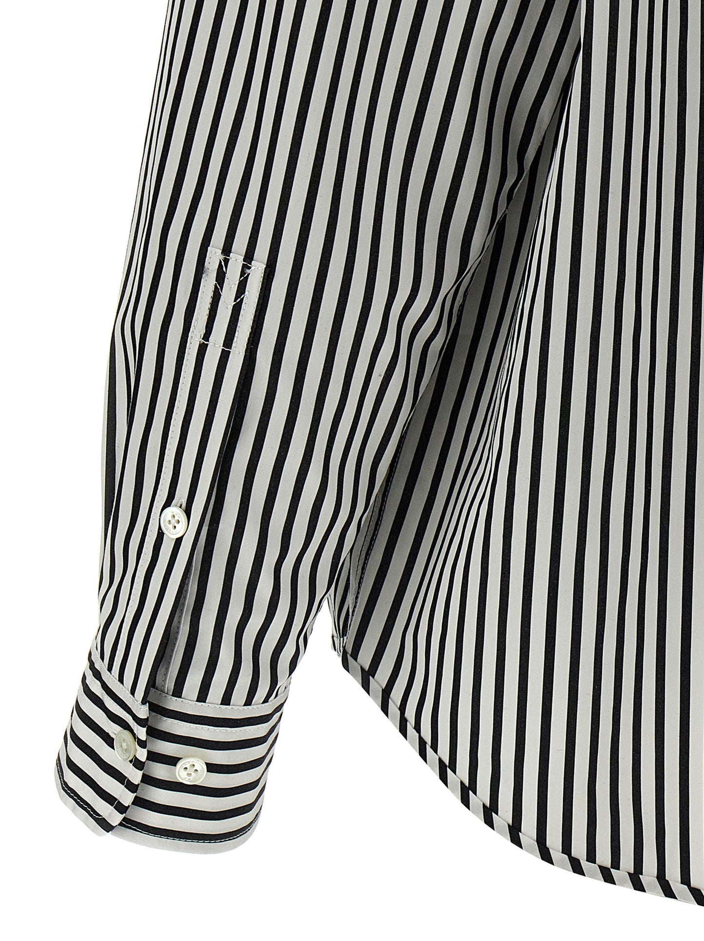 Blouse by Marc Jacobs for women in cotton bicolour, black, white & striped, featuring a nuanced and nuanced for a sophisticated finish.