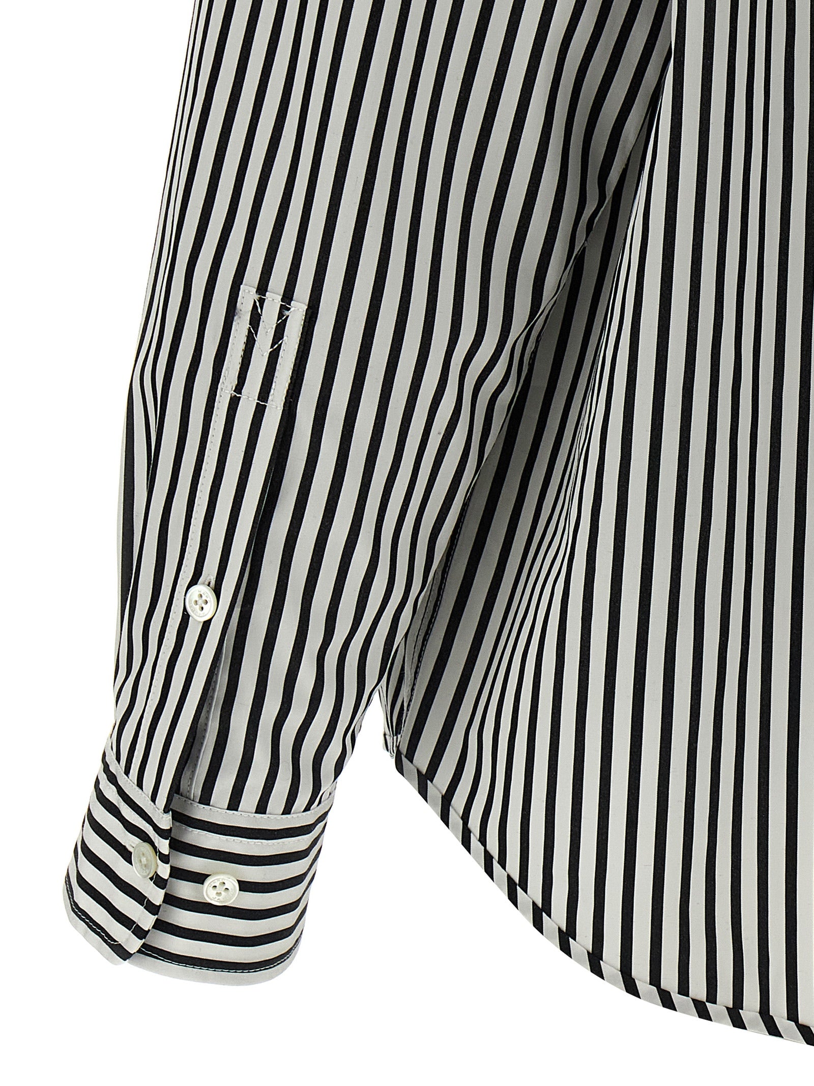 Blouse by Marc Jacobs for women in cotton bicolour, black, white & striped, featuring a nuanced and nuanced for a sophisticated finish.