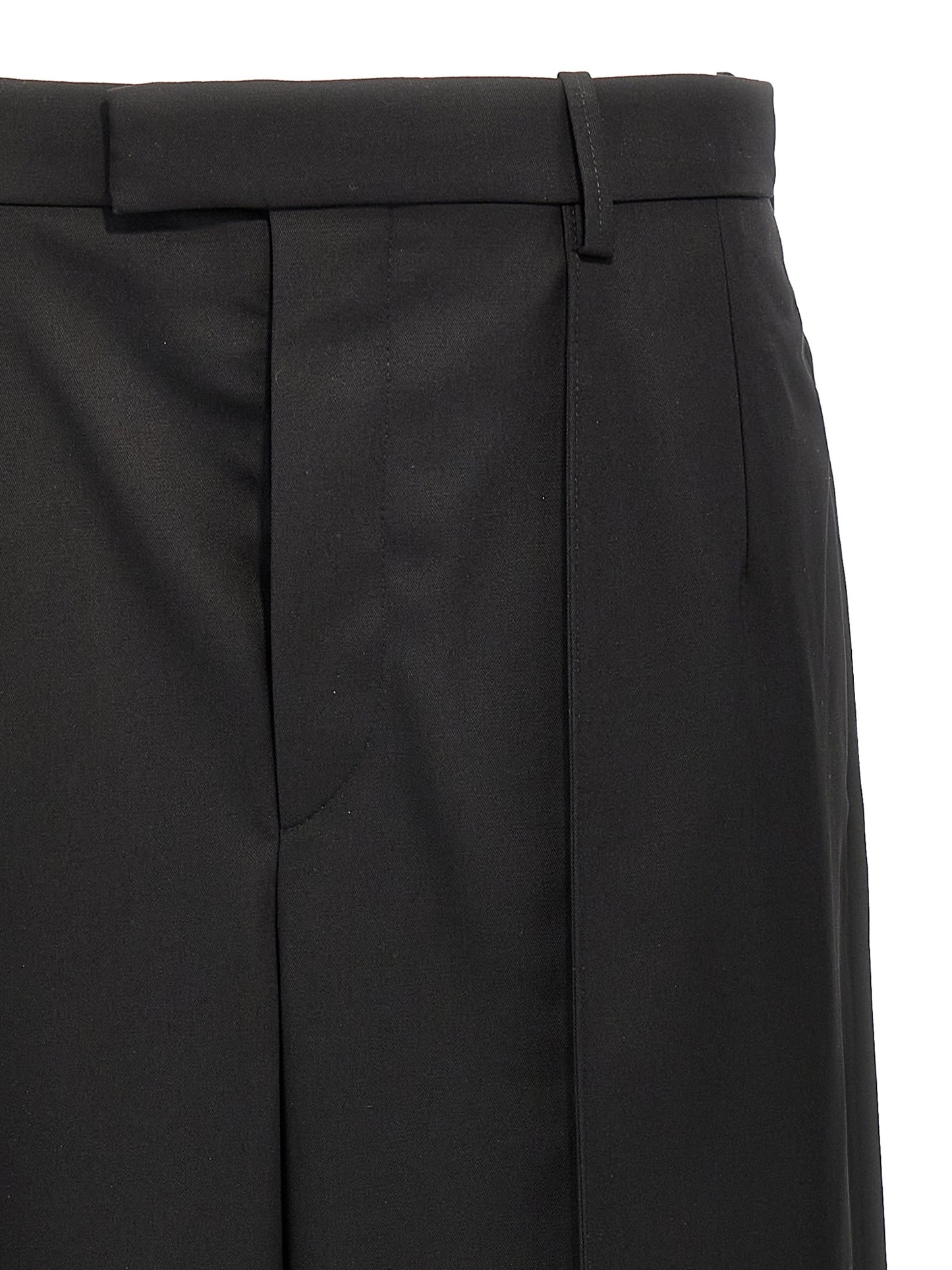 Trousers by Wardrobe.Nyc for women in wool black features a tailored silhouette with a tailored straight, defined by its long and a sophisticated high rise.