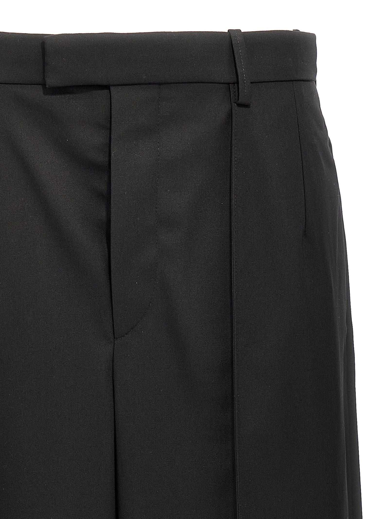 Trousers by Wardrobe.Nyc for women in wool black features a tailored silhouette with a tailored straight, defined by its long and a sophisticated high rise.