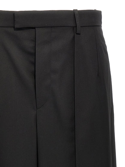 Trousers by Wardrobe.Nyc for women in wool black features a tailored silhouette with a tailored straight, defined by its long and a sophisticated high rise.