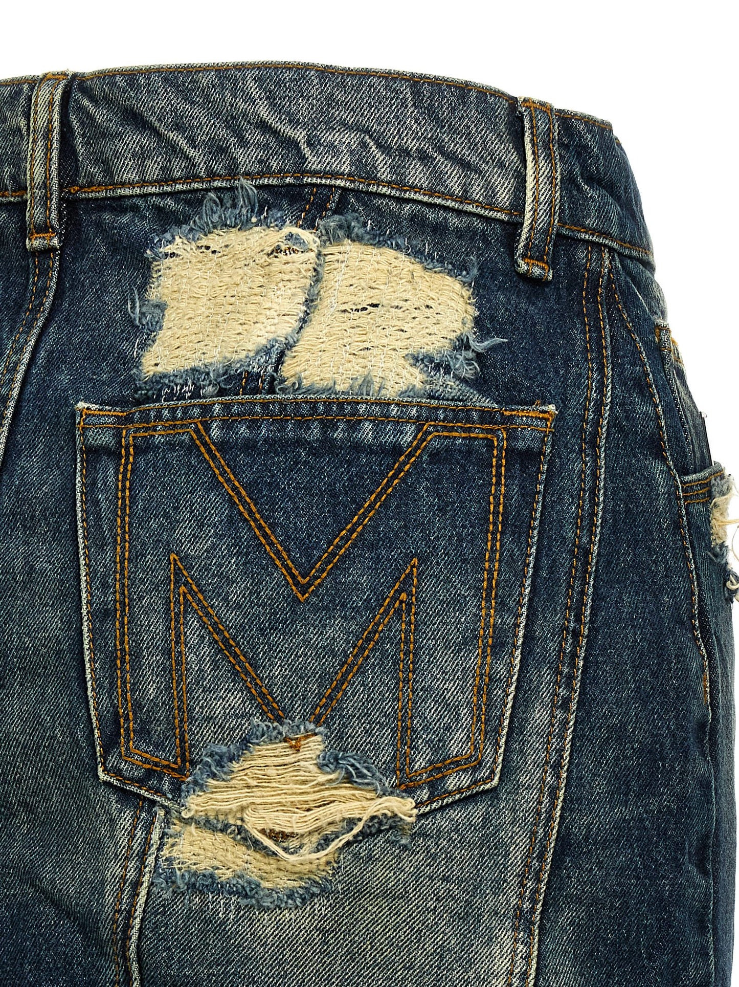 Skirt by Marc Jacobs for women in denim cotton blue features a sublime silhouette, showcasing the sublime design of the Women's Denim Straight Cotton Long Skirt in a sophisticated long.