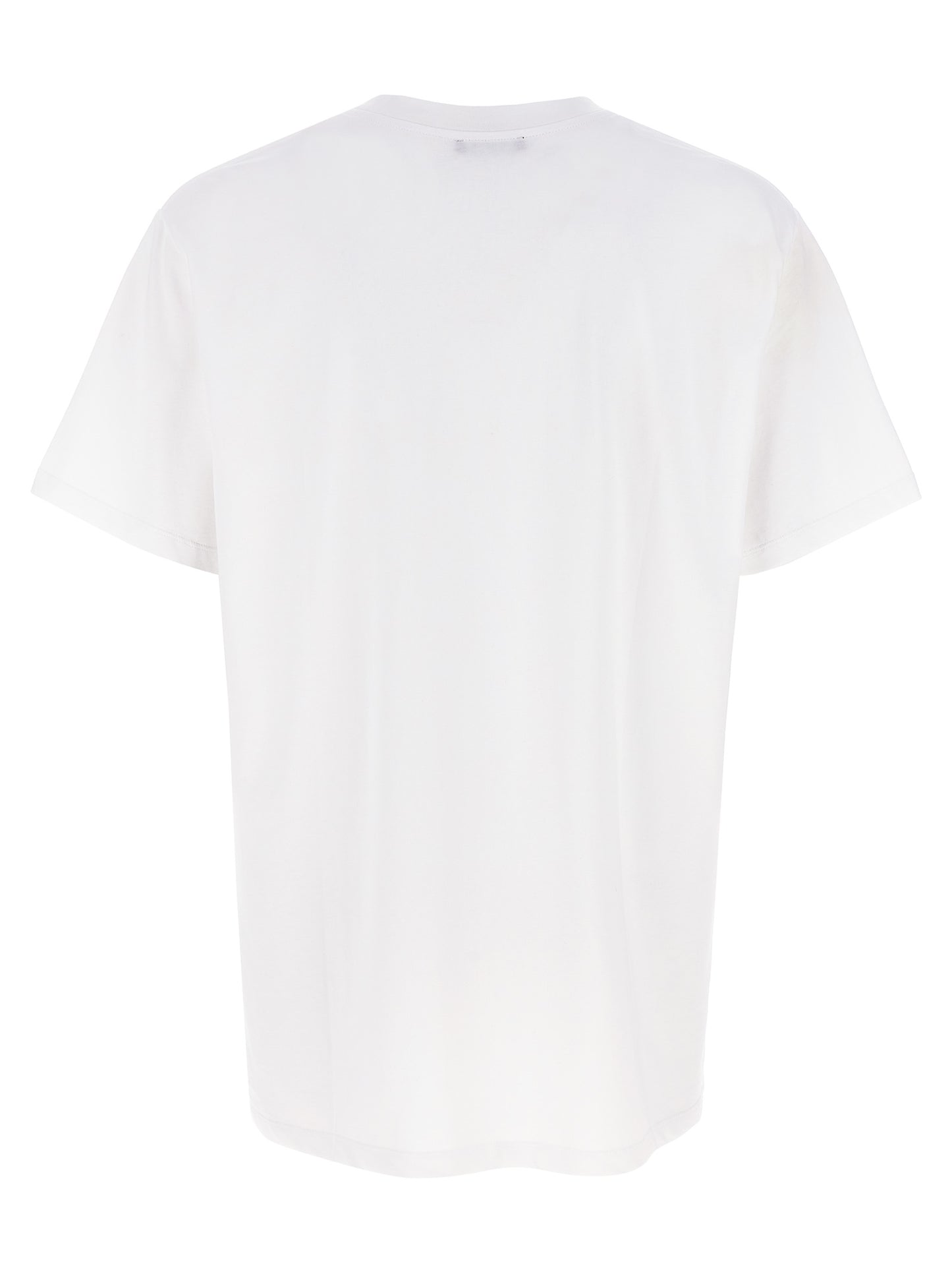 Balmain Men's Short-Sleeve Crew Neck Organic Cotton T-Shirt - Bicolour Black White Print