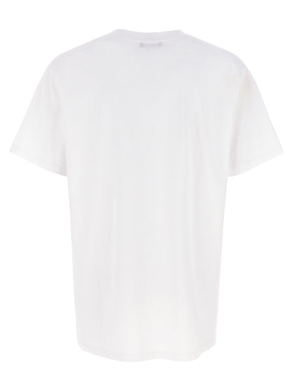 Balmain Men's Short-Sleeve Crew Neck Organic Cotton T-Shirt - Bicolour Black White Print