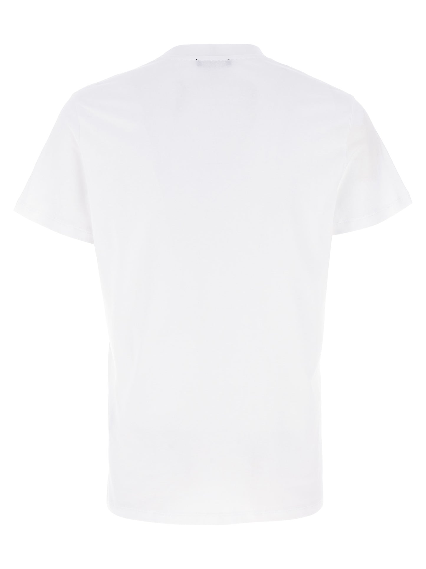 T-Shirt by Balmain for men in organic cotton white showcases a unassuming silhouette, artfully detailed with a refined crew neckline and unassuming for a sophisticated, contemporary look.