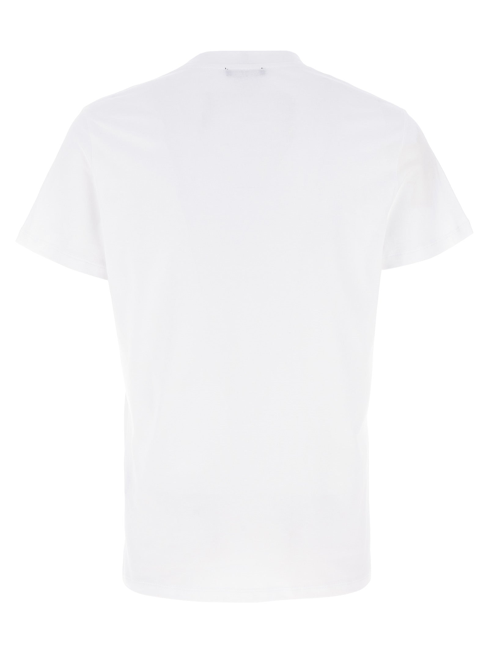 T-Shirt by Balmain for men in organic cotton white showcases a unassuming silhouette, artfully detailed with a refined crew neckline and unassuming for a sophisticated, contemporary look.