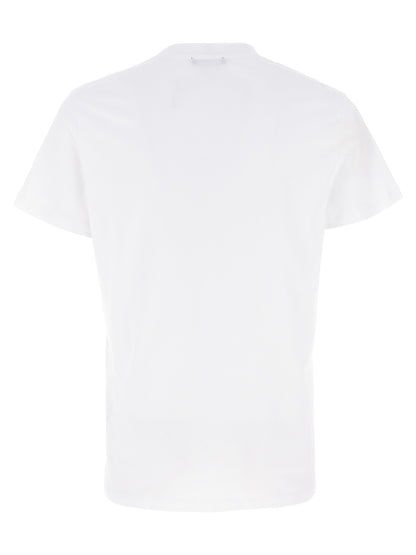 T-Shirt by Balmain for men in organic cotton white showcases a unassuming silhouette, artfully detailed with a refined crew neckline and unassuming for a sophisticated, contemporary look.