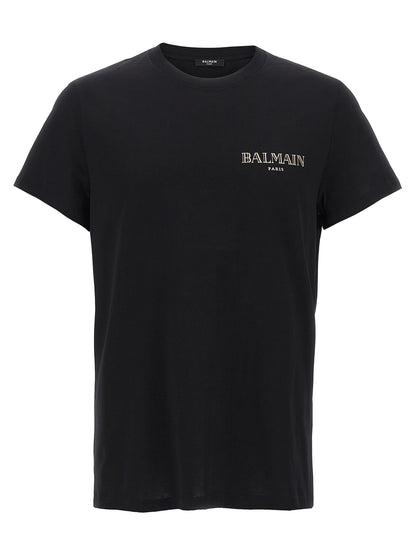 T-Shirt by Balmain for men in organic cotton black features an on trend silhouette, perfectly showcasing a on trend short-sleeve and crew neckline for an elevated aesthetic.