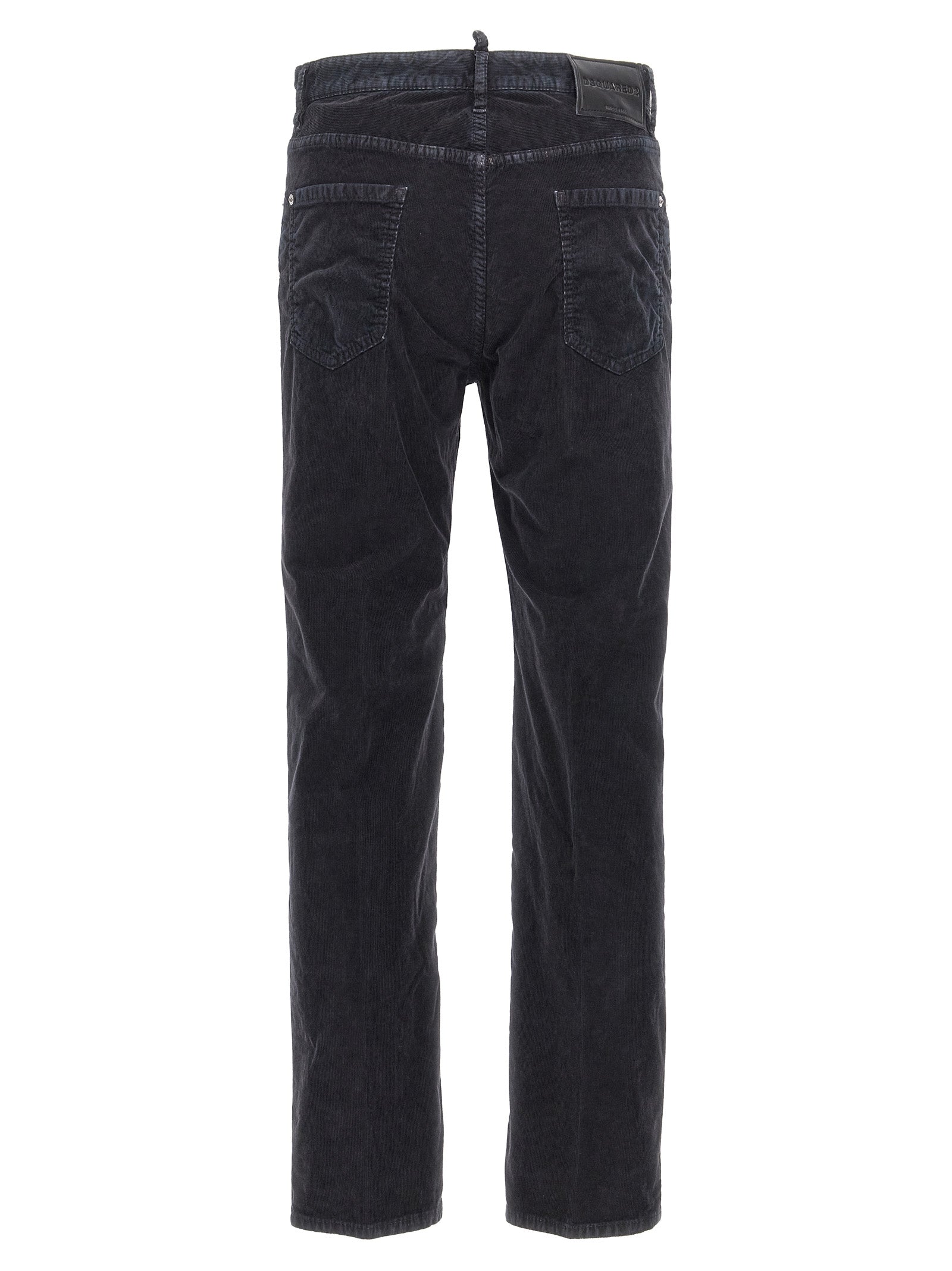 Casual Pants by Dsquared² for men in stretch cotton corduroy blue presents a refined pantology silhouette, artfully defined by a refined pantology , long, and a sophisticated .
