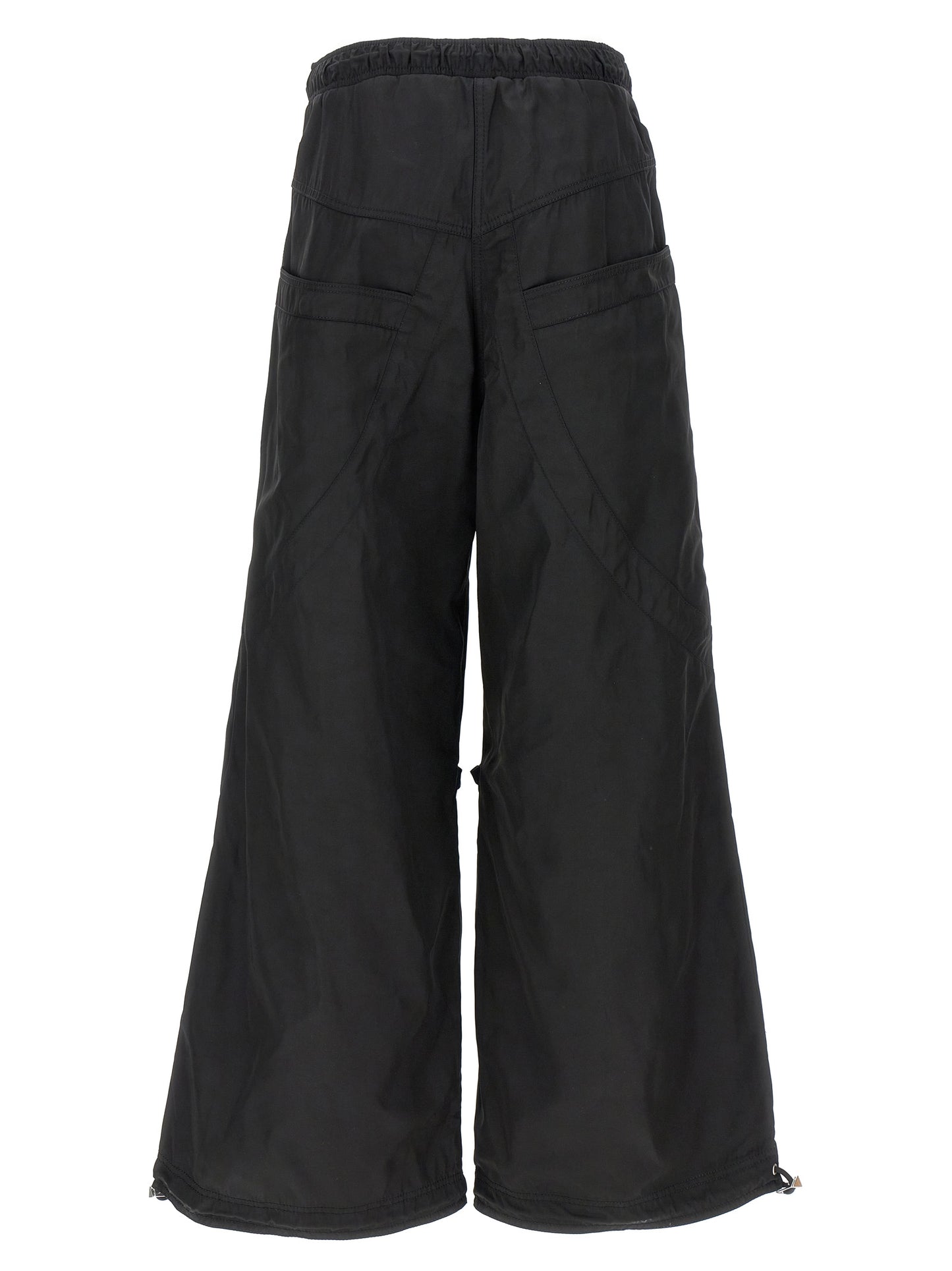Casual Pants by The Attico for women in nylon & polyester black features an sophisticated and oversized with a precise long, creating a sophisticated and sophisticated silhouette.