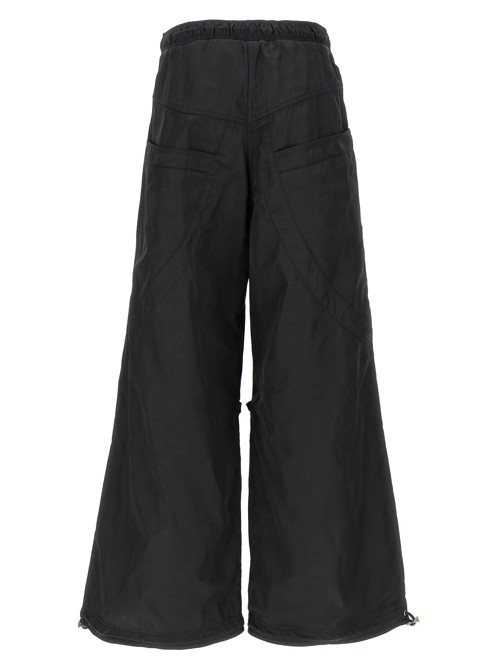 Casual Pants by The Attico for women in nylon & polyester black features an sophisticated and oversized with a precise long, creating a sophisticated and sophisticated silhouette.
