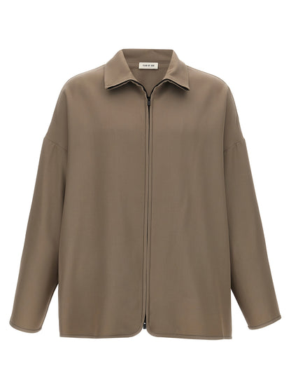 Fear Of God Beige Virgin Wool Full-Length Jacket