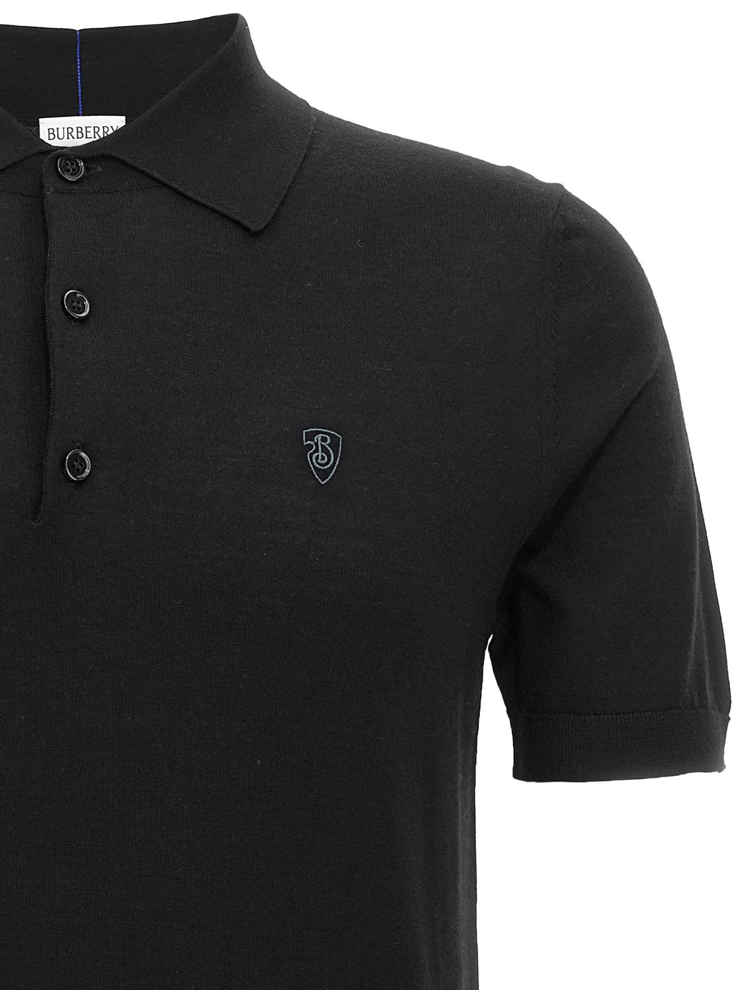 Polo Shirt by Burberry for men in wool black showcases a enviable silhouette, featuring a refined split neckline and for a enviable finish.