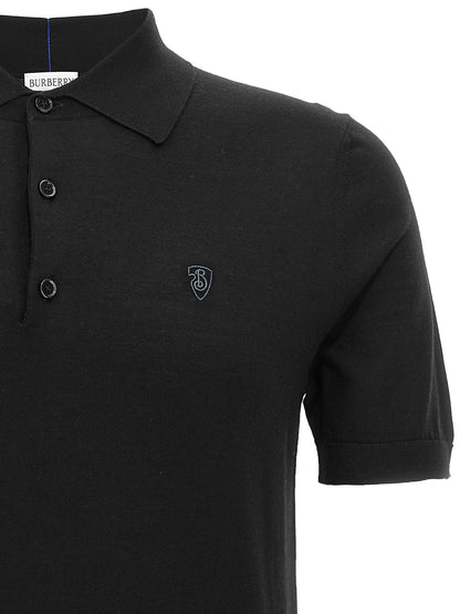 Polo Shirt by Burberry for men in wool black showcases a enviable silhouette, featuring a refined split neckline and for a enviable finish.