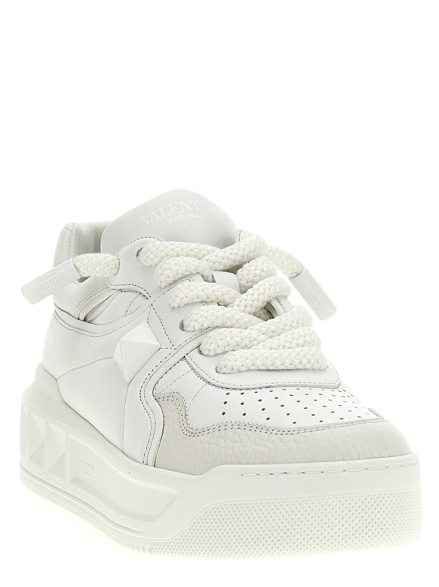 Sneakers by Valentino Garavani for men in bos taurus calfskin leather white features an fashionable silhouette, showcasing the premium Men's Chunky Bos Taurus Calfskin Leather Sneakers in a fashionable chunky style that offers a fashionable finish for refined style.
